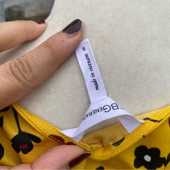 BCBGeneration Yellow Floral Ditzy Spring Bolero Skater Dress - Picture 7 of 8